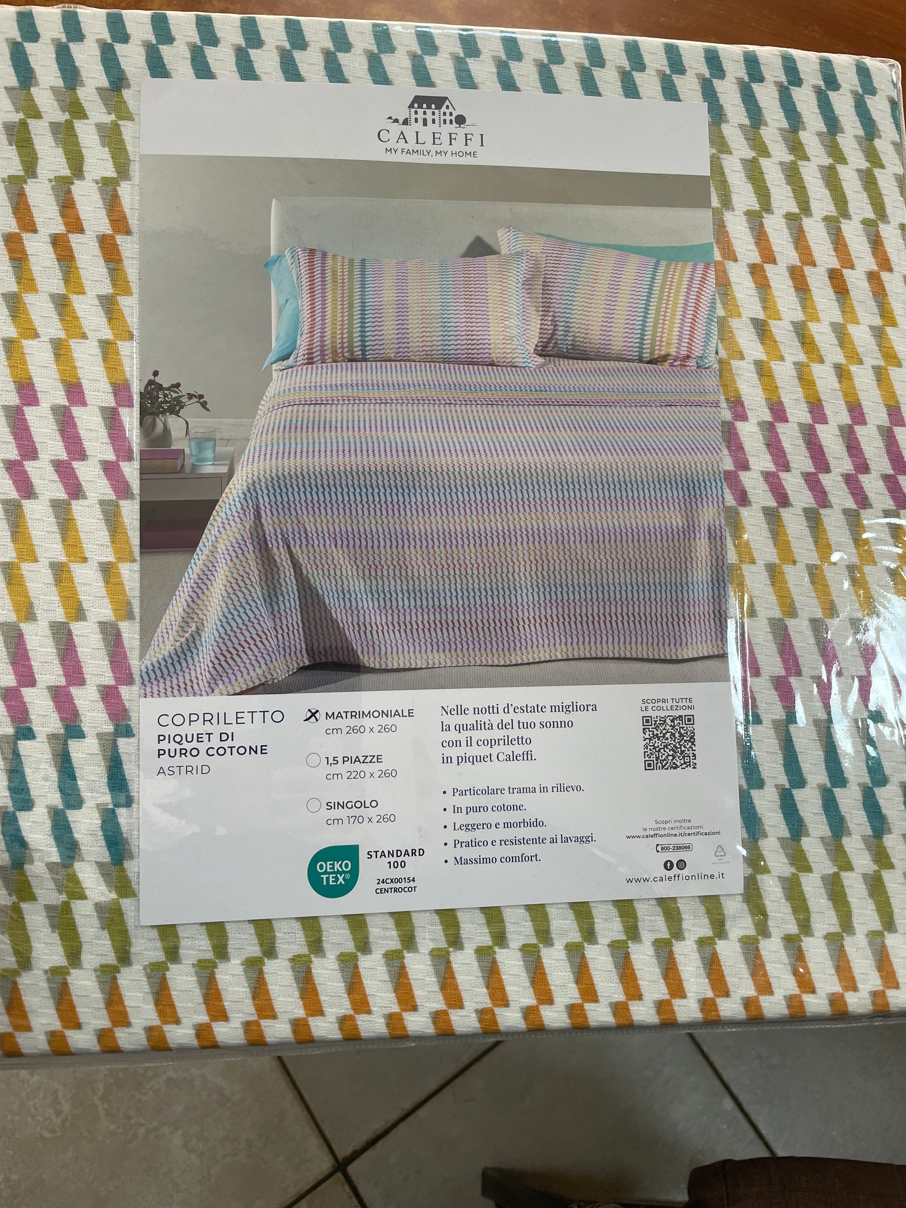 Copriletto matrimoniale in cotone