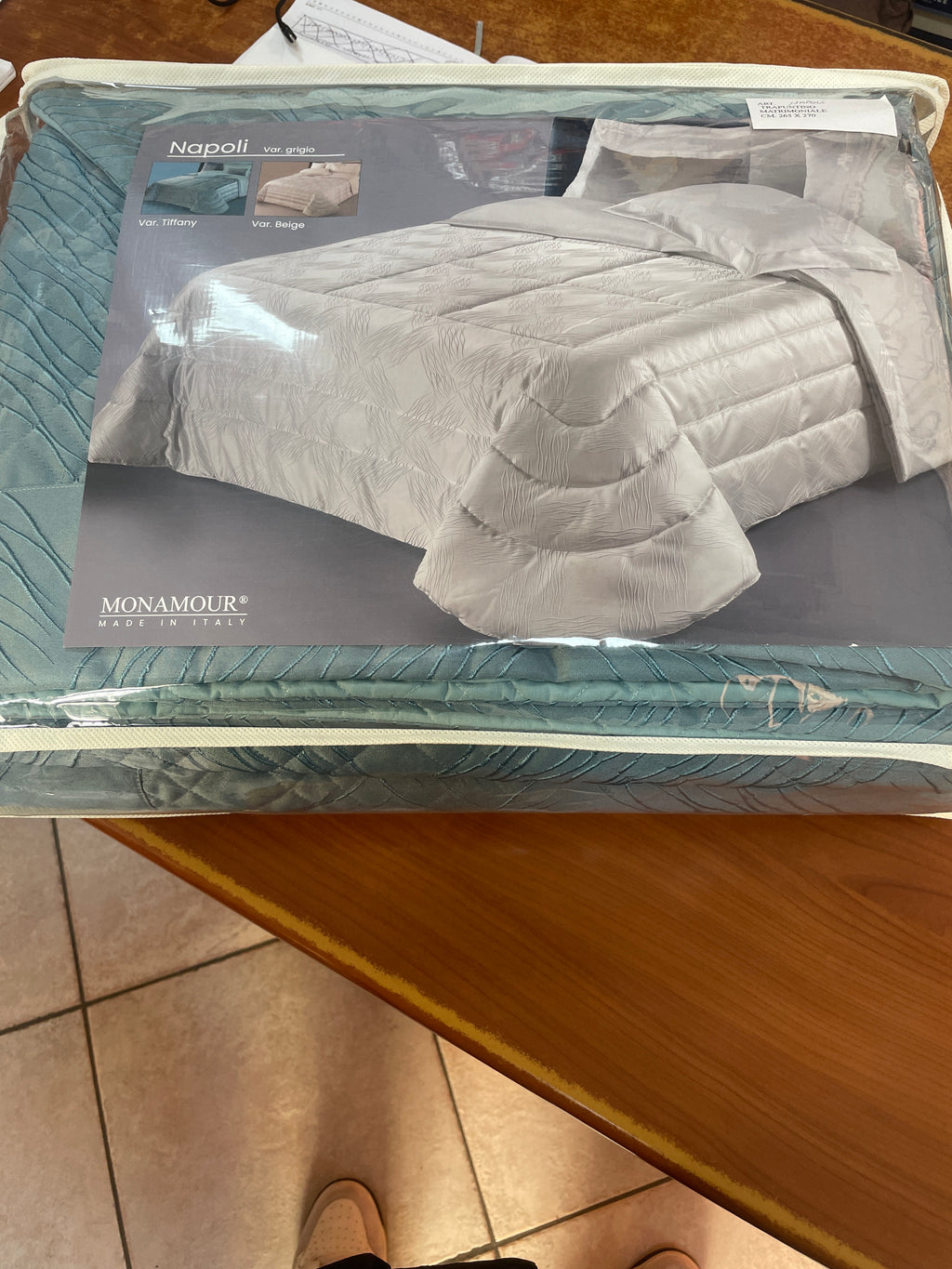 Copriletto trapuntato